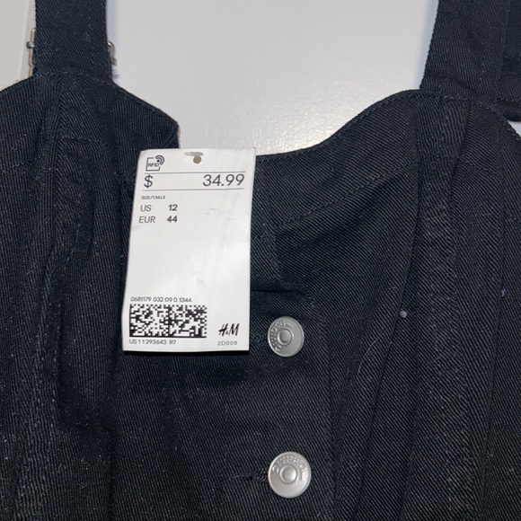 H&M Black button up dress w/belt - Picture 7 of 8